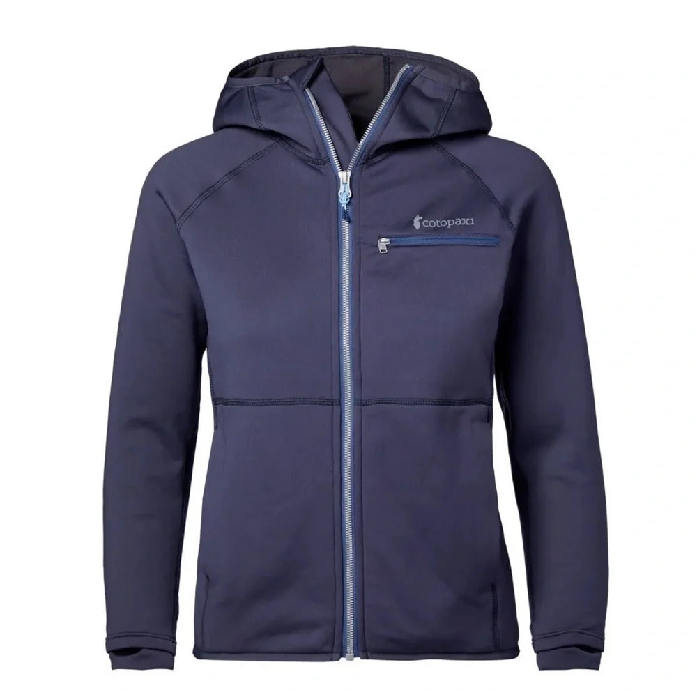 Cotopaxi Sambaya Stretch Fleece Full-Zip Hooded Jacket in Navy